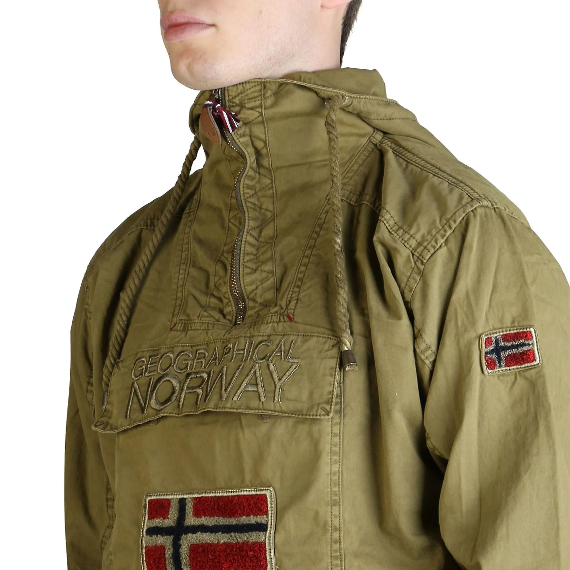 Geographical norway herren baumwolle jacke - braun