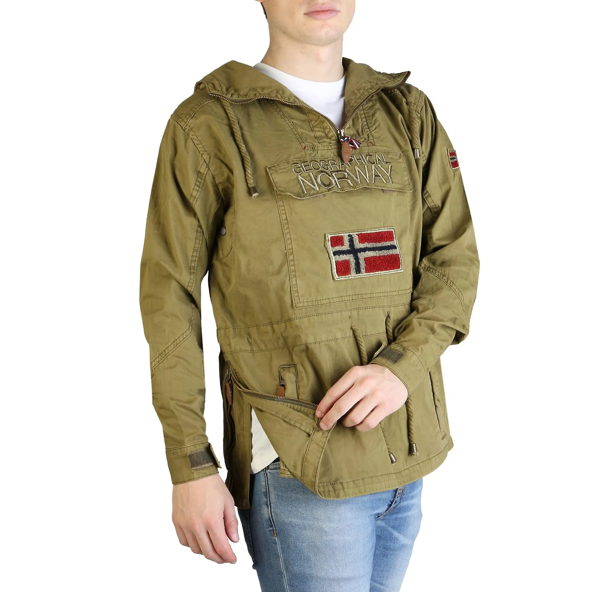 Geographical norway herren baumwolle jacke - braun