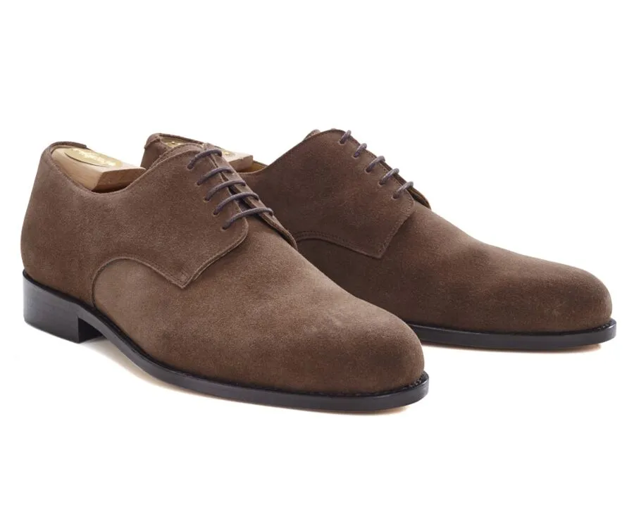 Havana suede Derby Shoes - Leather outsole - DOVER