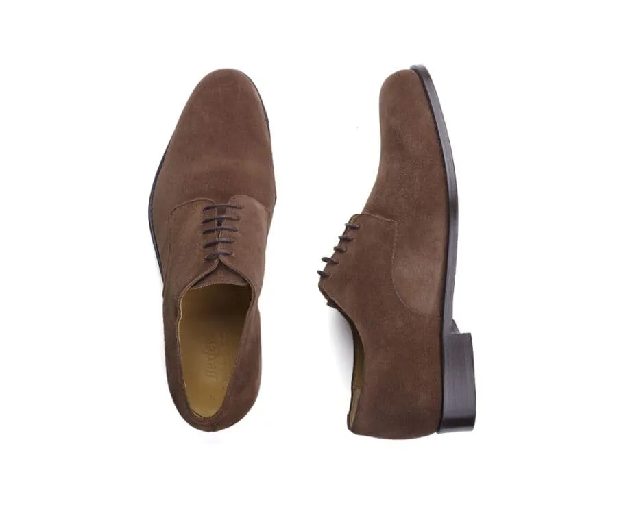 Havana suede Derby Shoes - Leather outsole - DOVER