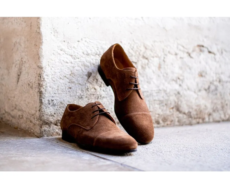 Havana Suede Derby Shoes - Rubber outsole - DERNOX GOMME URBAN