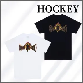 Hockey  |Crew Neck Unisex Street Style Plain Cotton Short Sleeves