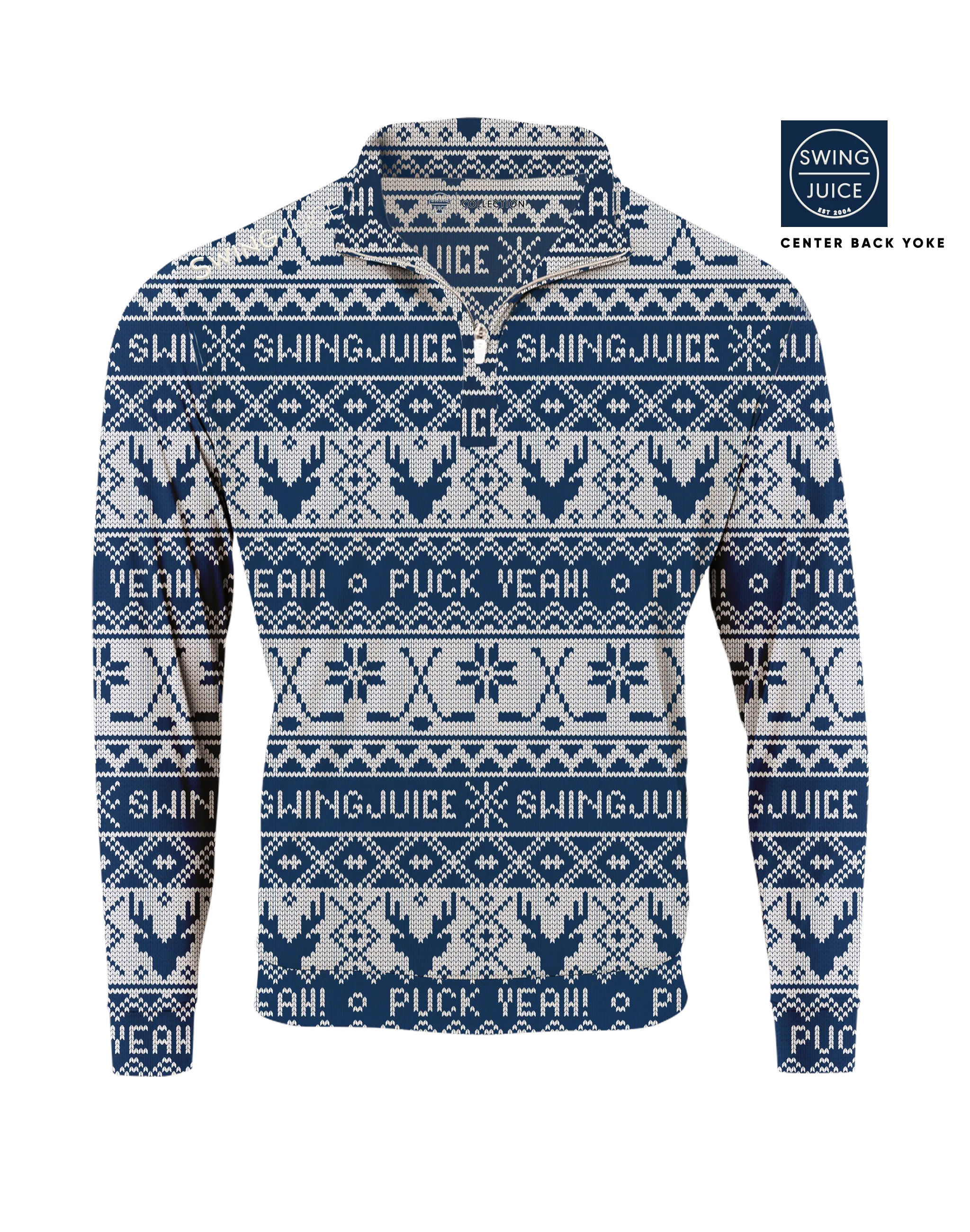 Hockey Puck Yeah Fairisle Men's Quarter Zip