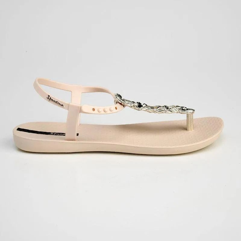 Ipanema Rose Glam Beige Thong Sandals