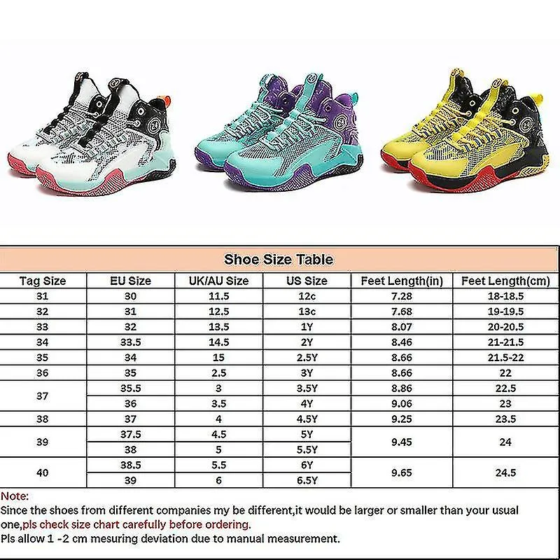 Kids Lightweight Sneakers School Mid Top Athletics Training Breathable Basketball Shoes