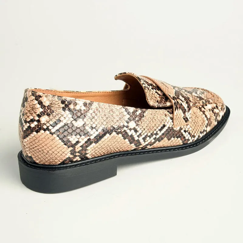 Madison Kim Snake Multi Loafer with Saddle