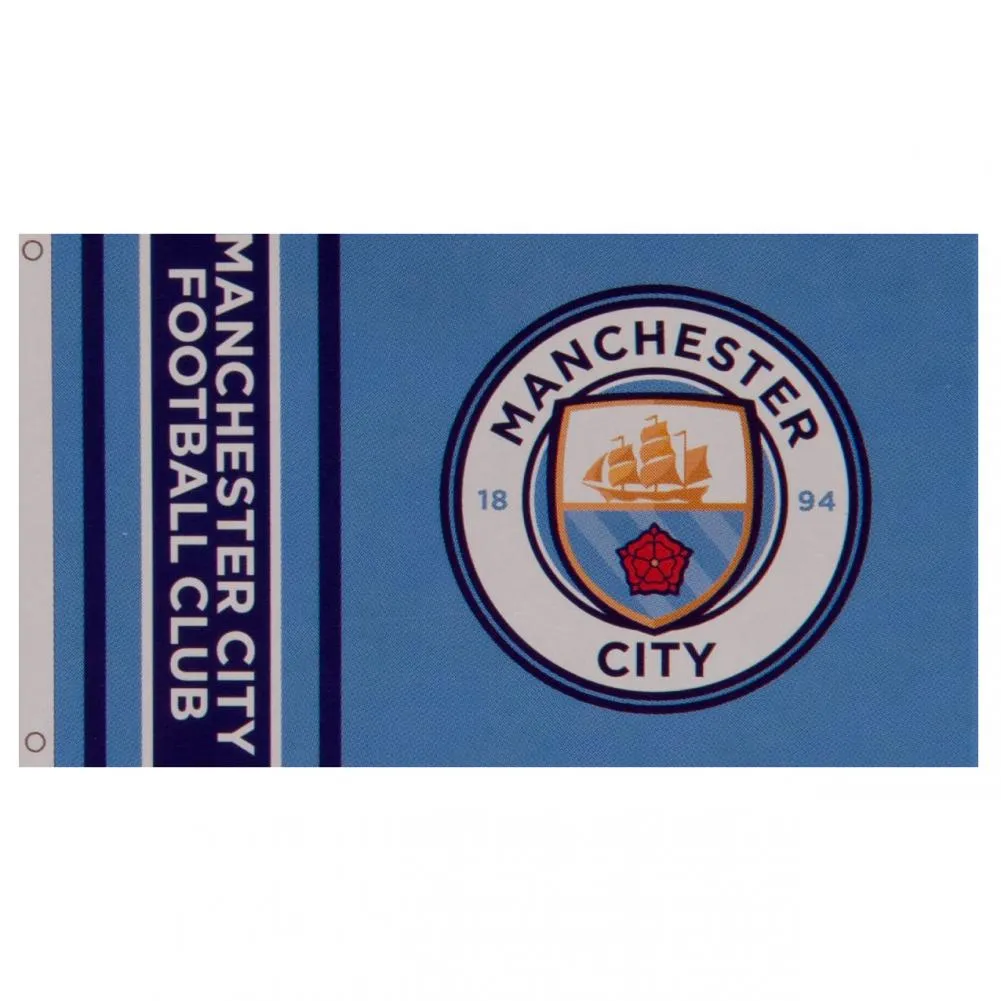 Manchester City FC Wordmark Flag