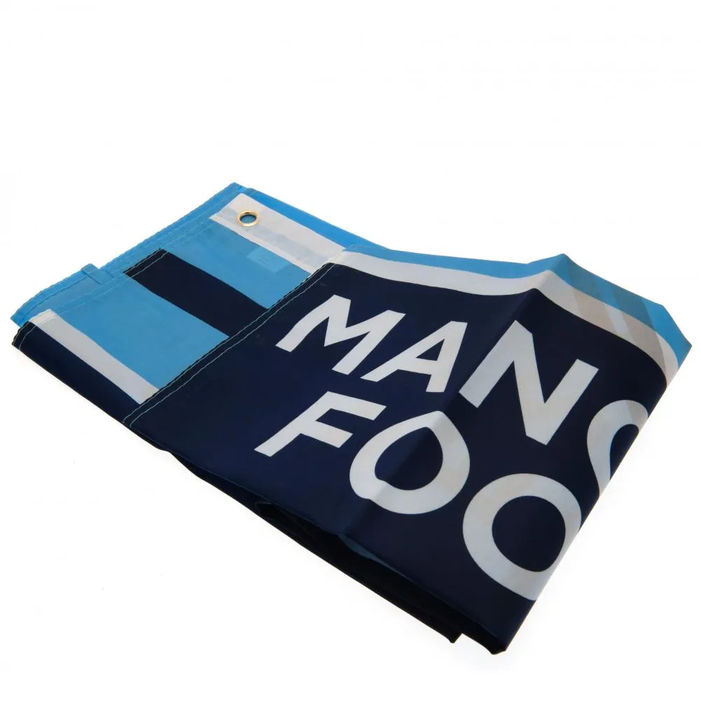 Manchester City FC Wordmark Flag