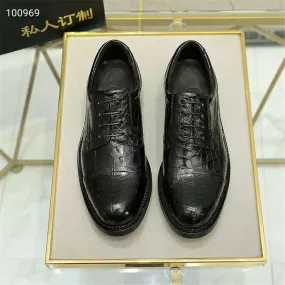 Men's Alligator Skin Business Casual Derby Shoes