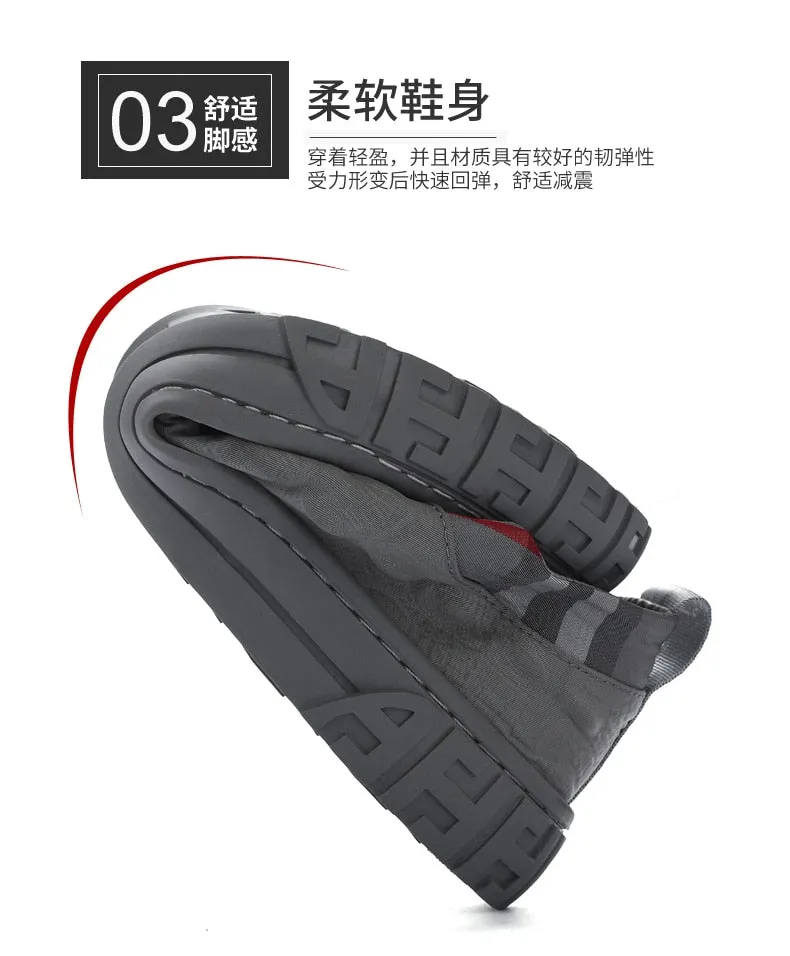 Men's Breathable Lace-Up Canvas Outdoor Shoes