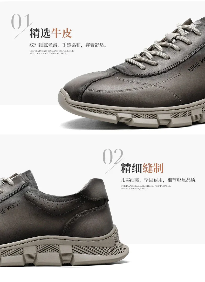 Men's Breathable Shock Absorption Round Head Designer Italian Shoes