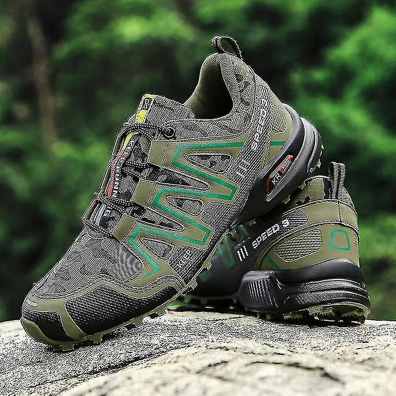 Mens Shoes Breathable Outdoor Hiking Shoes Wading Shoes 905-43-Green