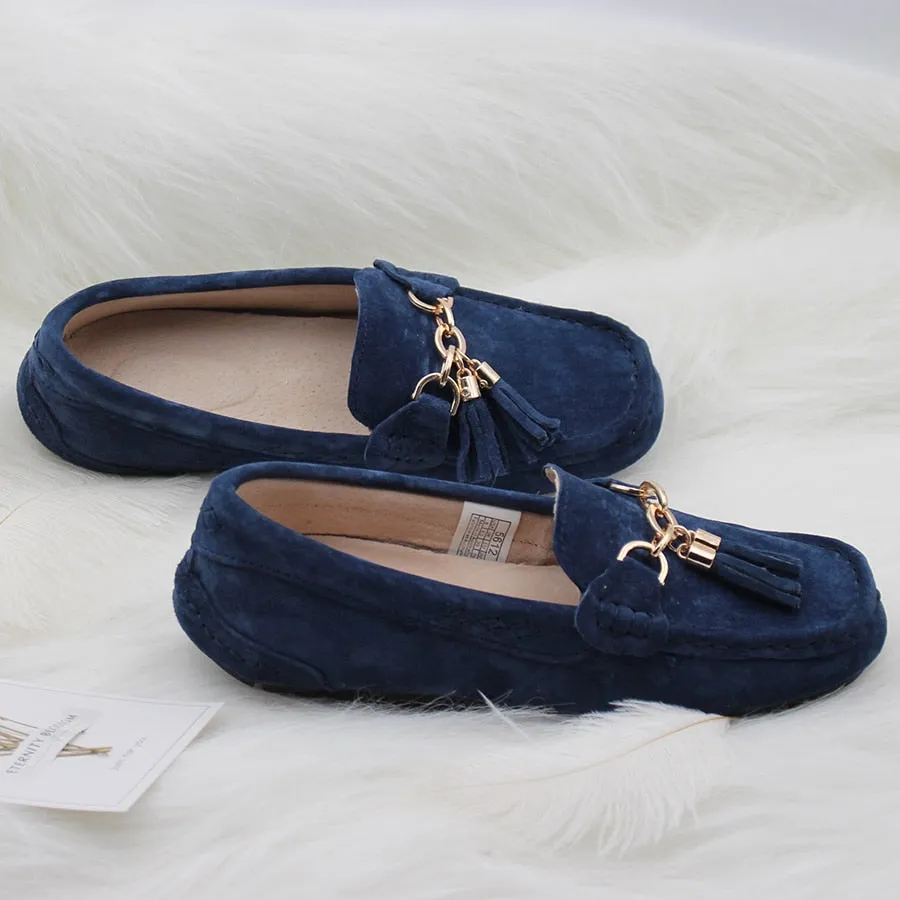 MIYAGINA Leather Women Shoes Flats Loafers