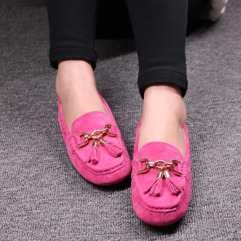 MIYAGINA Leather Women Shoes Flats Loafers