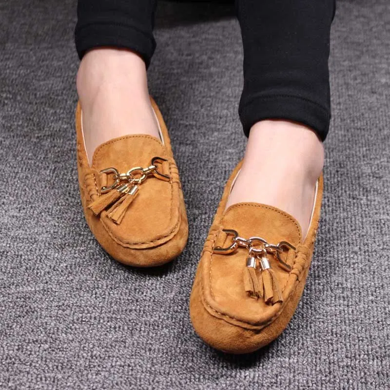 MIYAGINA Leather Women Shoes Flats Loafers