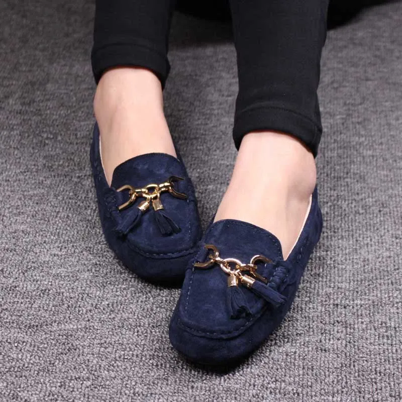 MIYAGINA Leather Women Shoes Flats Loafers