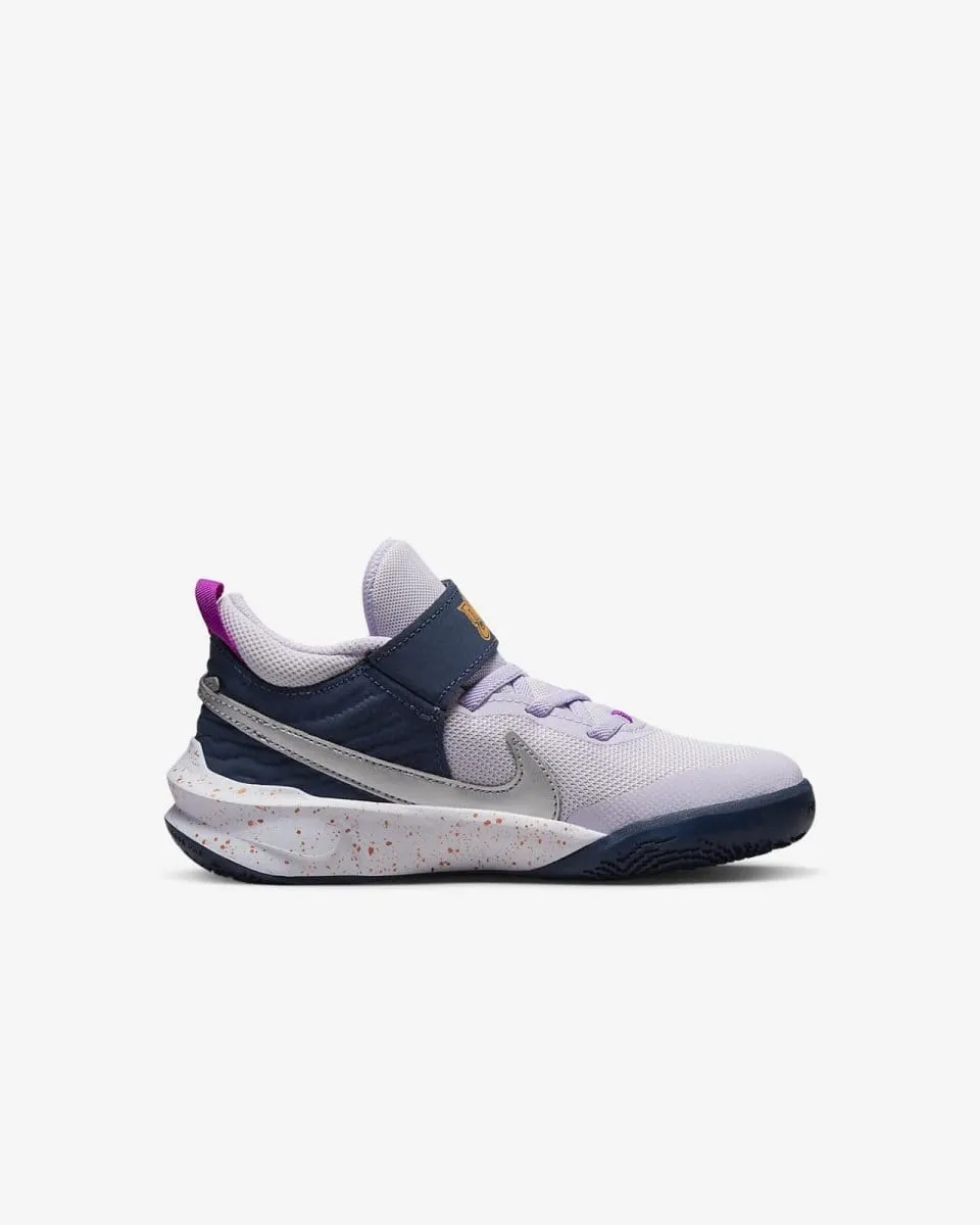 Nike Kids Team Hustle D 10 SE Purple/Navy Basketball Shoes - Google SEO friendly result: Nike Kids Basketball Shoes Purple/Navy 