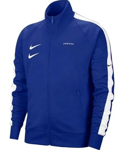 Nike Swoosh Poly Knit Track Jacket Blue/White CJ4884-455 Men's