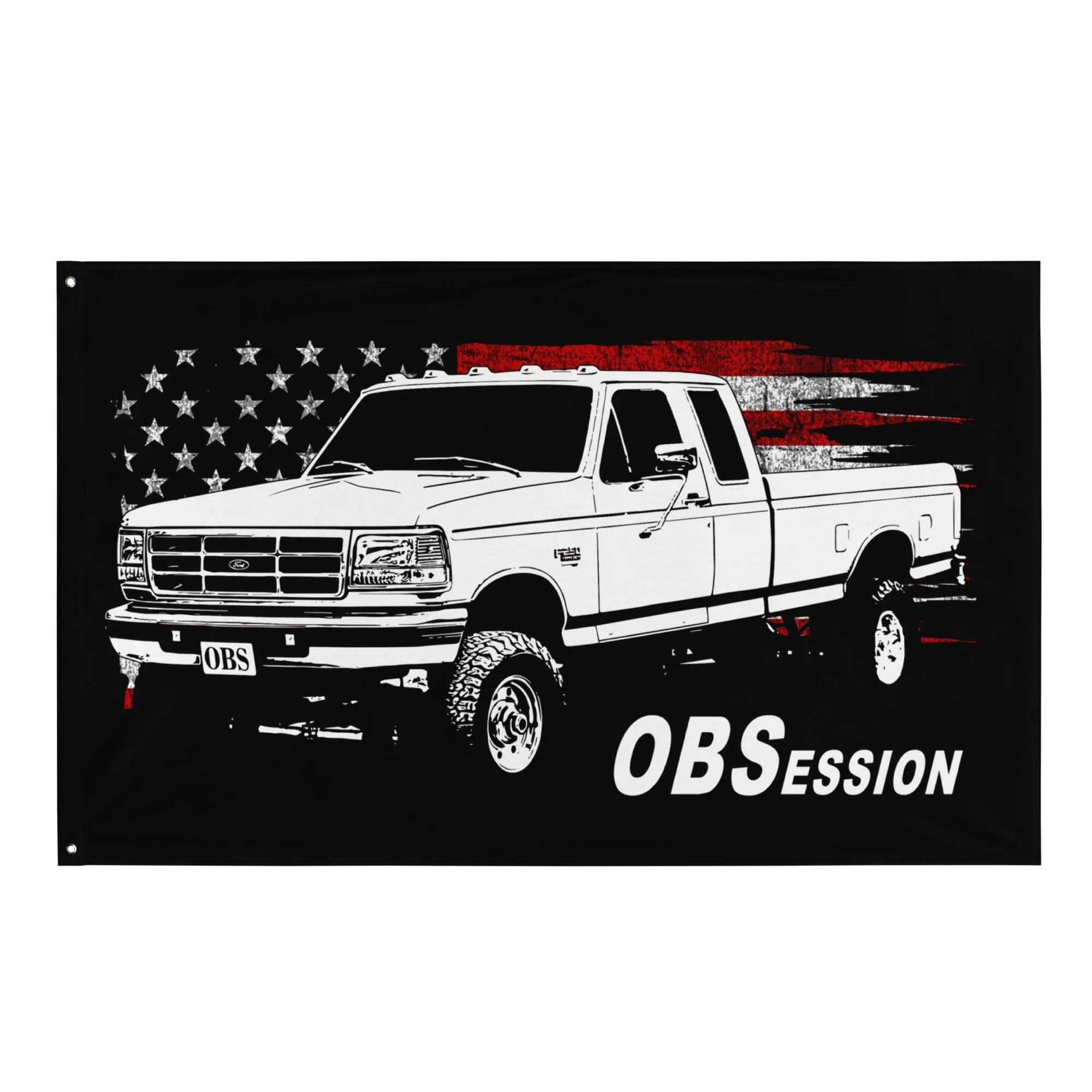 OBS Extended Cab Truck Wall Flag Garage Decor, Dorm Poster, Man Cave Decoration