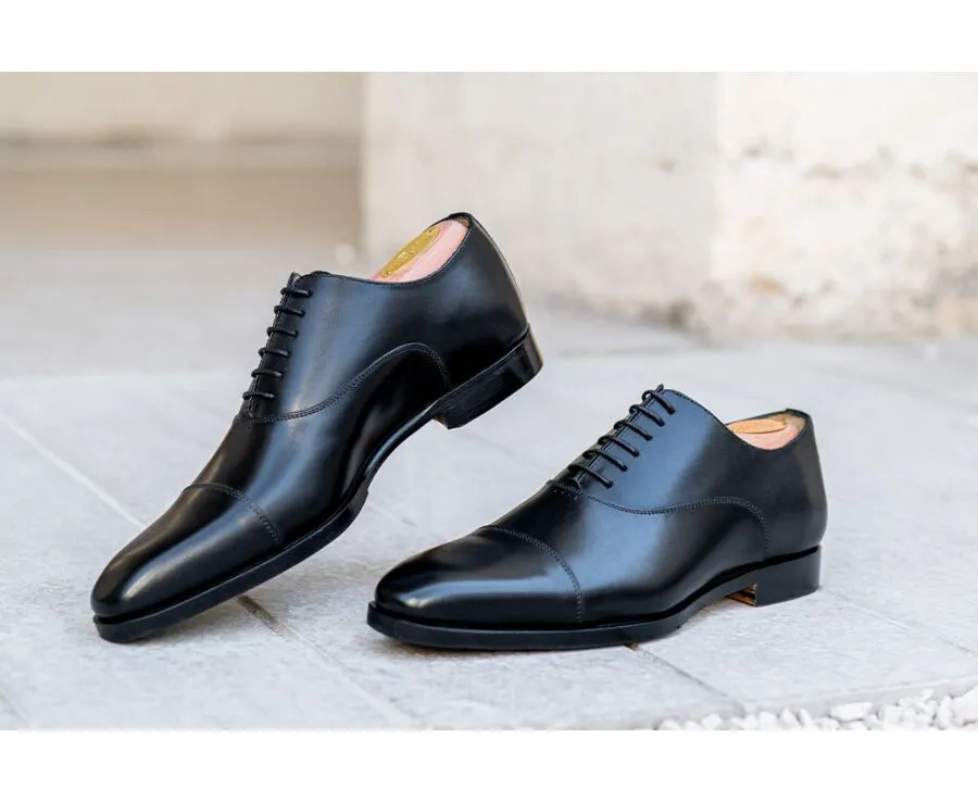 Patina Black Oxford shoes - Leather outsole & rubber pad - SPEZIA II PATIN