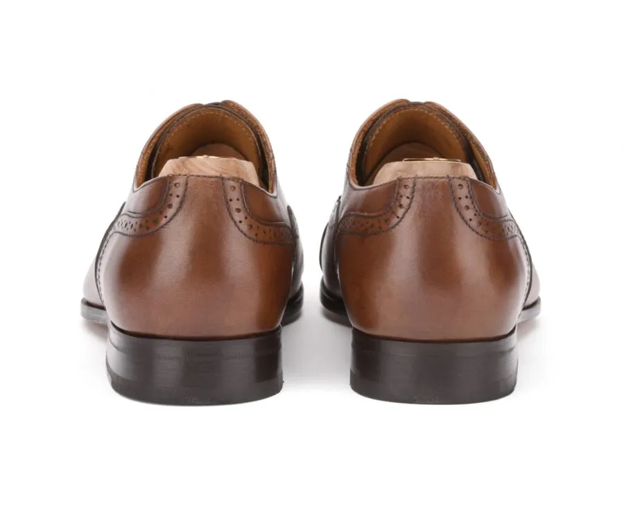 Patina Chestnut Men's Oxford shoes - Leather outsole - ALLINGTON