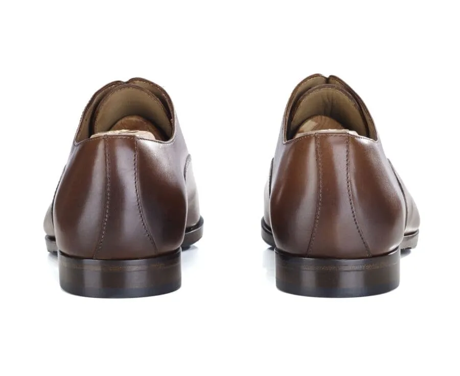 Patina Chestnut Oxford shoes - Leather outsole & rubber pad - SPEZIA II PATIN