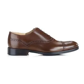 Patina Chestnut Oxford shoes - Rubber pad - HILCOTT PATIN