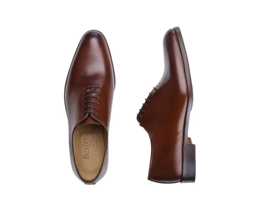 Patina Chestnut Oxford shoes - Rubber pad - PETER PATIN