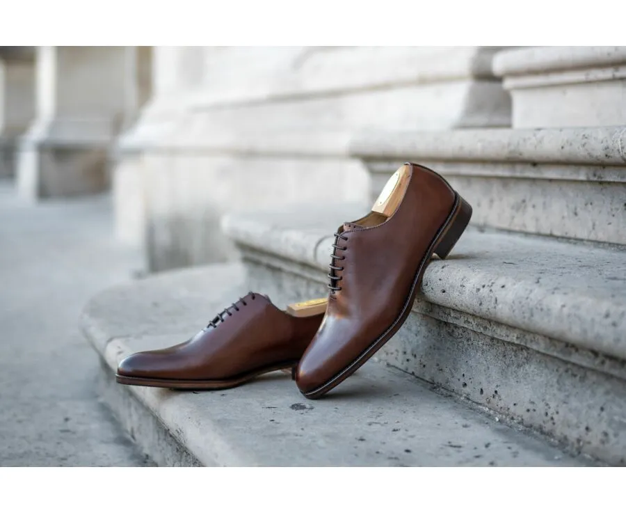 Patina Chestnut Oxford shoes - Rubber pad - PETER PATIN