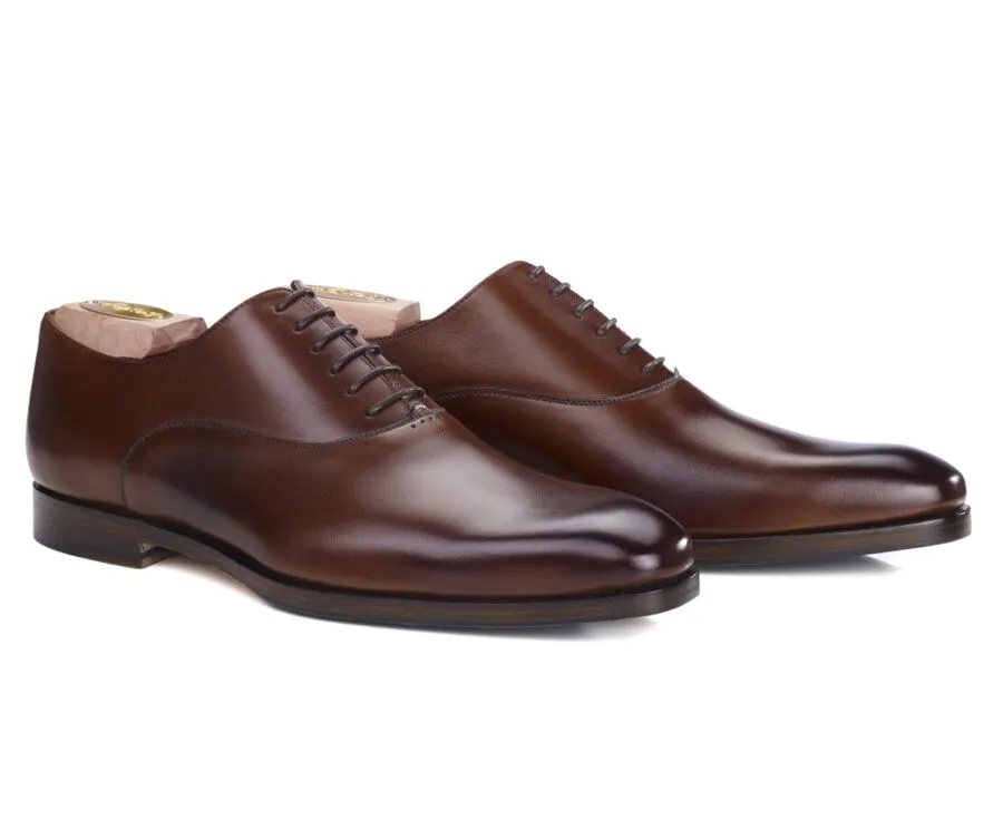 Patina Chestnut Oxford shoes - Rubber pad - TREMEZZO PATIN