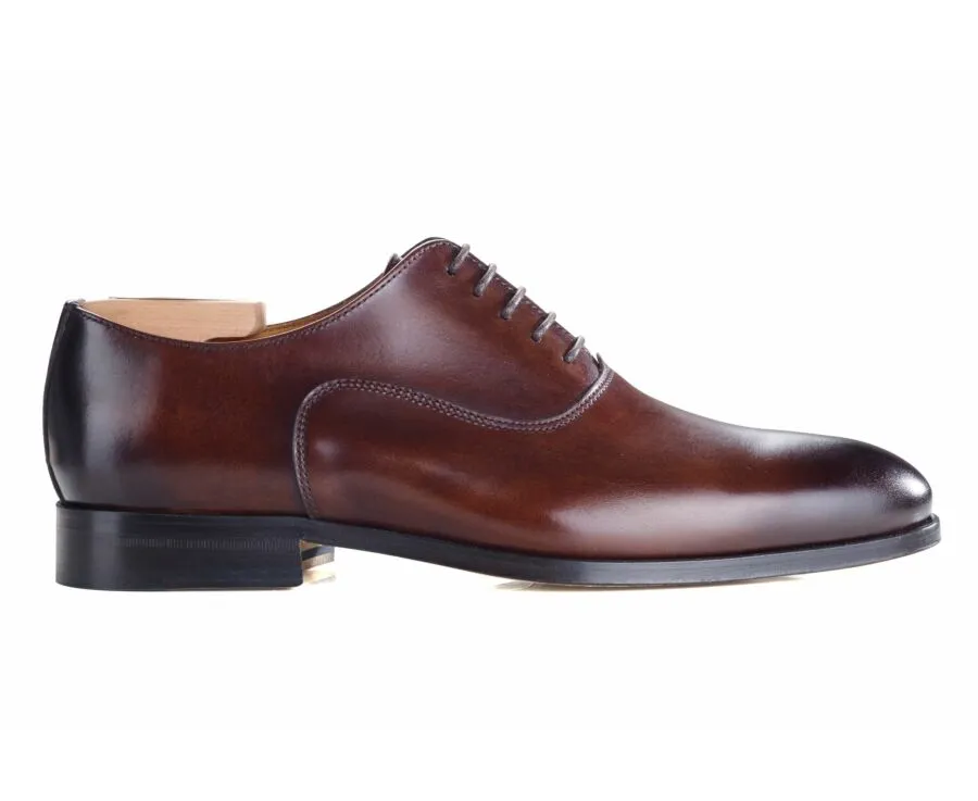 Patina Chocolate Oxford shoes - Leather outsole - WAYFORD