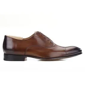 Patina Cognac Men's Oxford shoes - Leather outsole - BRISBURY