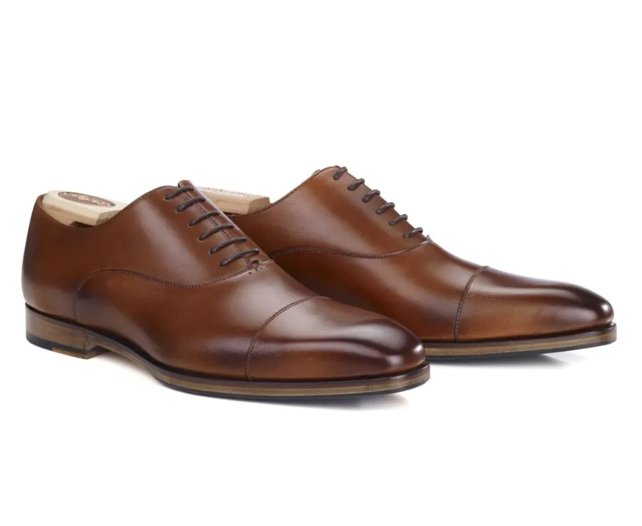 Patina Gold Oxford shoes - Leather outsole & rubber pad - SPEZIA II PATIN