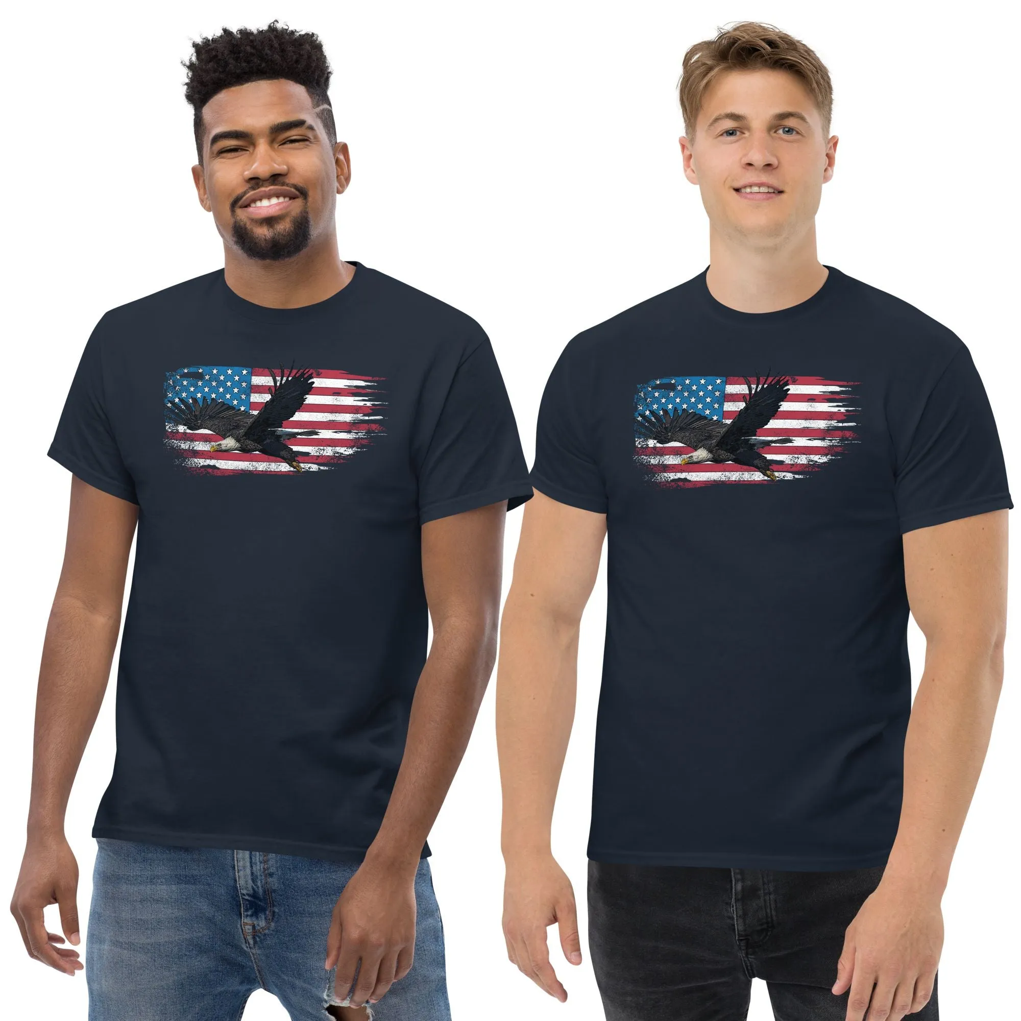 Patriotic American Flag Bald Eagle T-Shirt