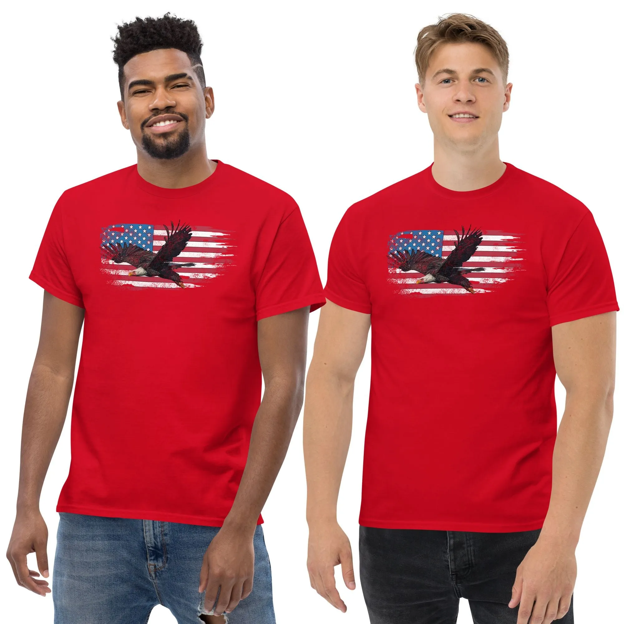 Patriotic American Flag Bald Eagle T-Shirt