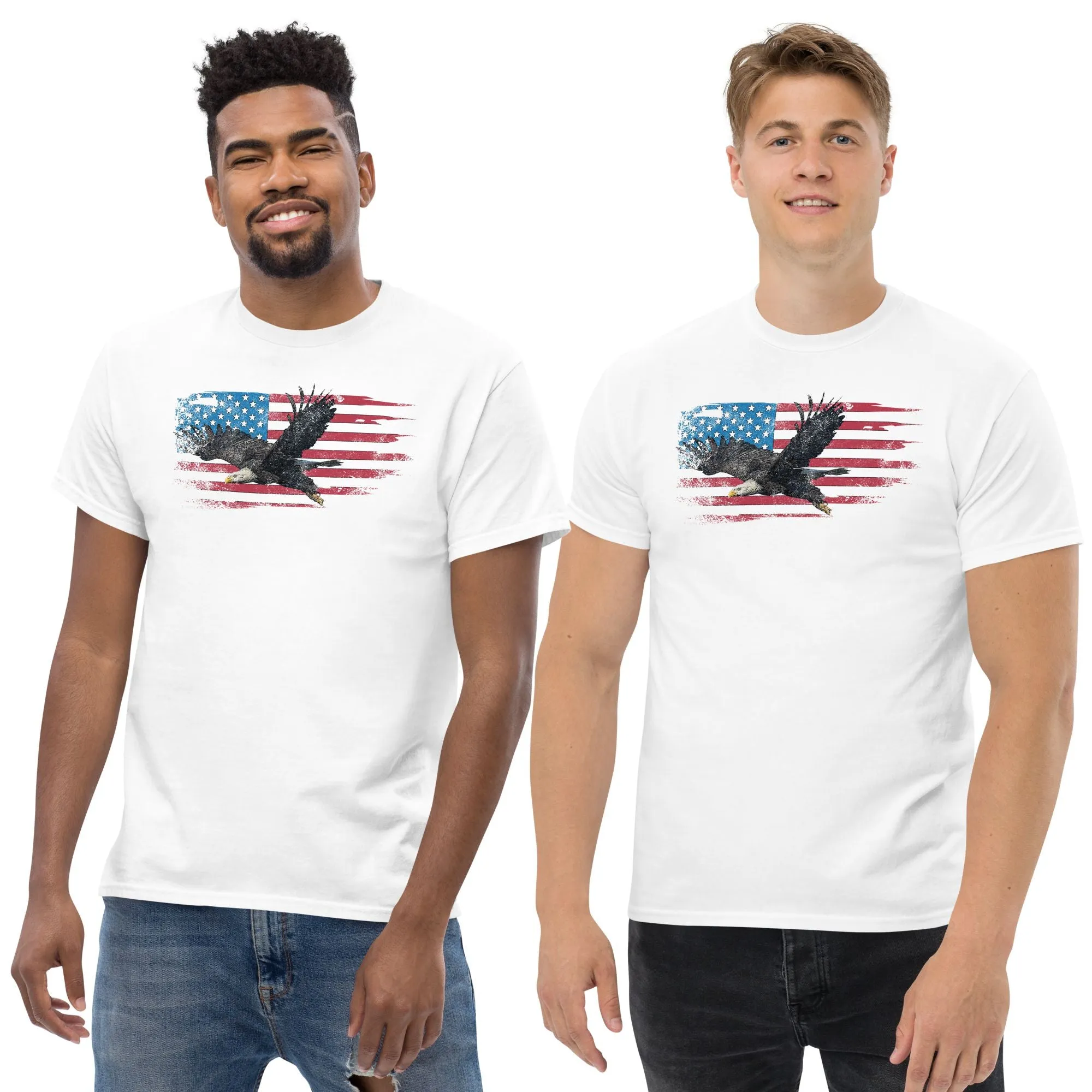 Patriotic American Flag Bald Eagle T-Shirt