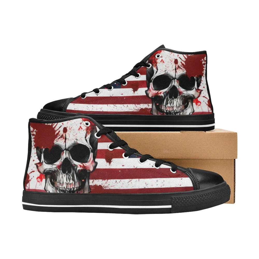 Patriotic Flag Skull Women