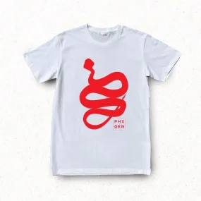 PHX GEN Tee Rattlesnake - White w/ Red