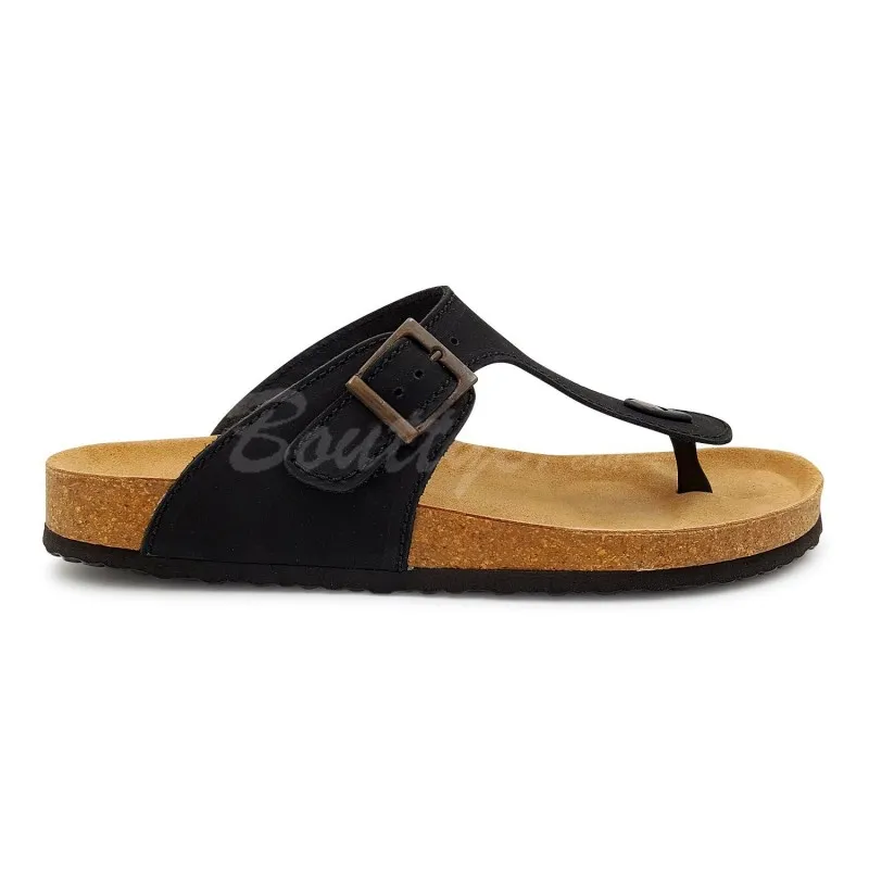 Sandalias Bio Hombre Piel 18014 Negro, de Morxiva Casual Shoes