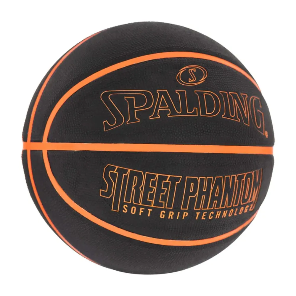 SPALDING Rubber Basketball - Orange/Black: Ultimate Street Phantom