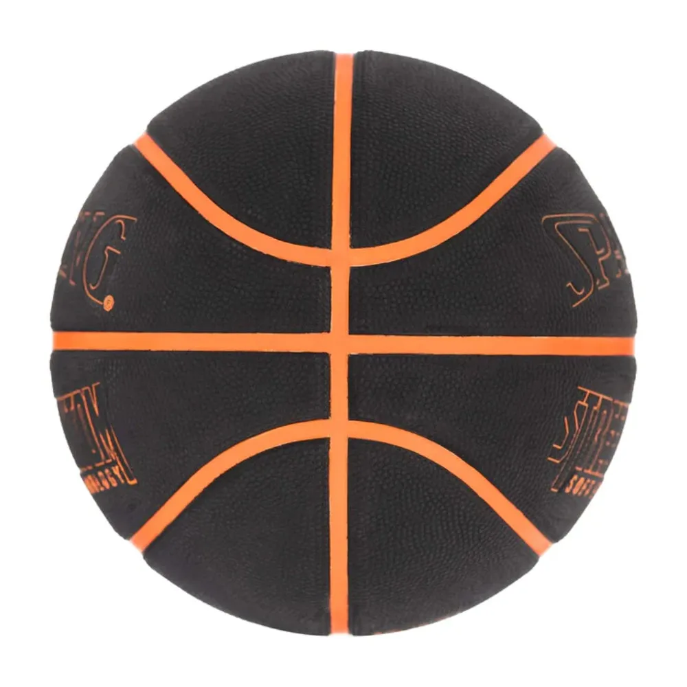 SPALDING Rubber Basketball - Orange/Black: Ultimate Street Phantom