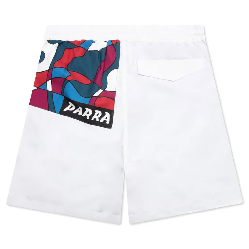 Sports Trees Swim Shorts - White