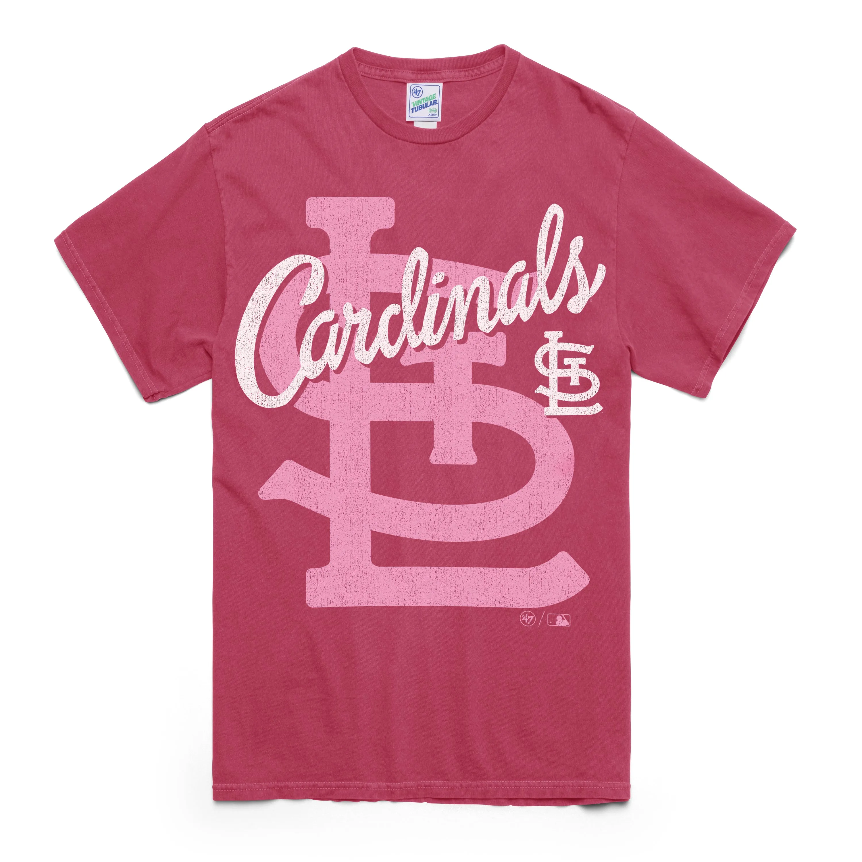 ST. LOUIS CARDINALS DOPAMINE TRADITION VINTAGE '47 TUBULAR BOYFRIEND TEE WOMENS