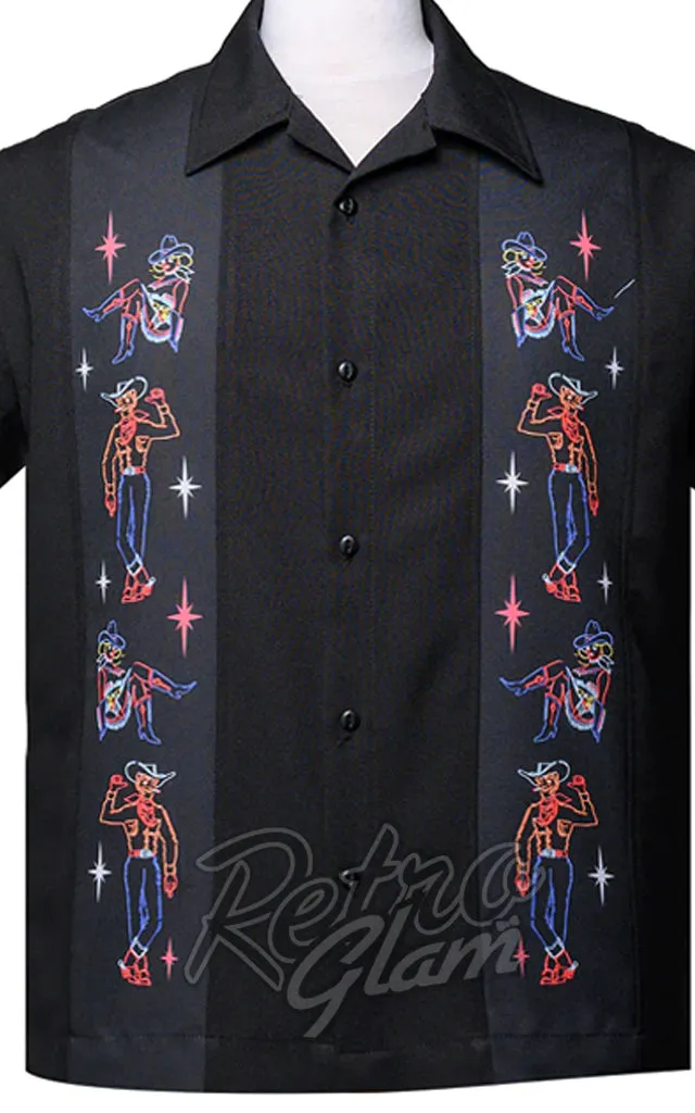 Steady Neon Vegas Bowling Shirt - 3XL left only