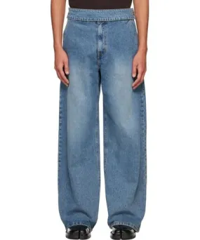 System Blue Waist Strap Jeans