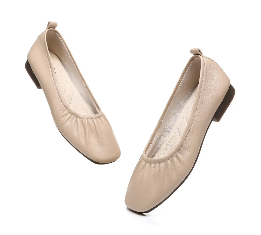 TARRAMARRA Square Toe Leather Ballet Flats - Women's Devora