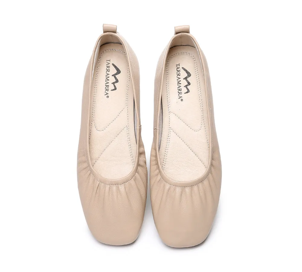 TARRAMARRA Square Toe Leather Ballet Flats - Women's Devora