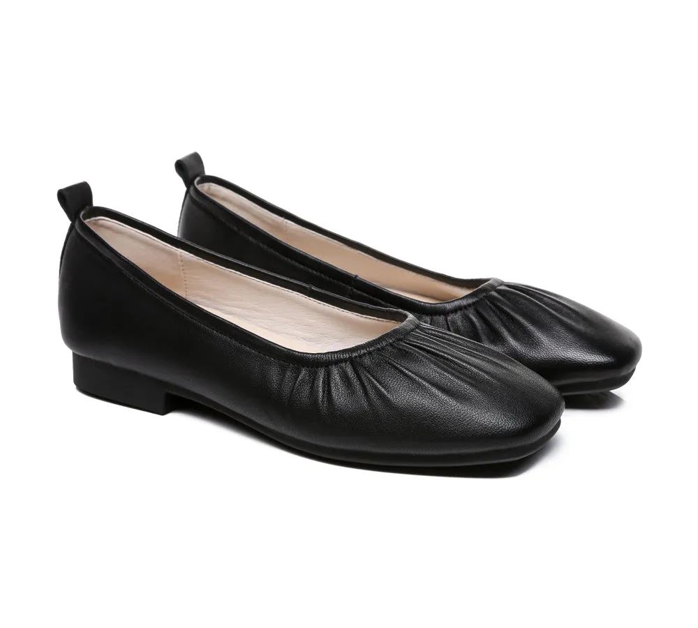 TARRAMARRA Square Toe Leather Ballet Flats - Women's Devora