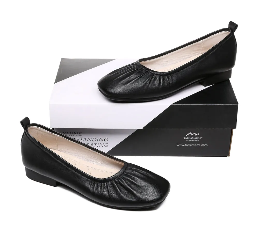 TARRAMARRA Square Toe Leather Ballet Flats - Women's Devora