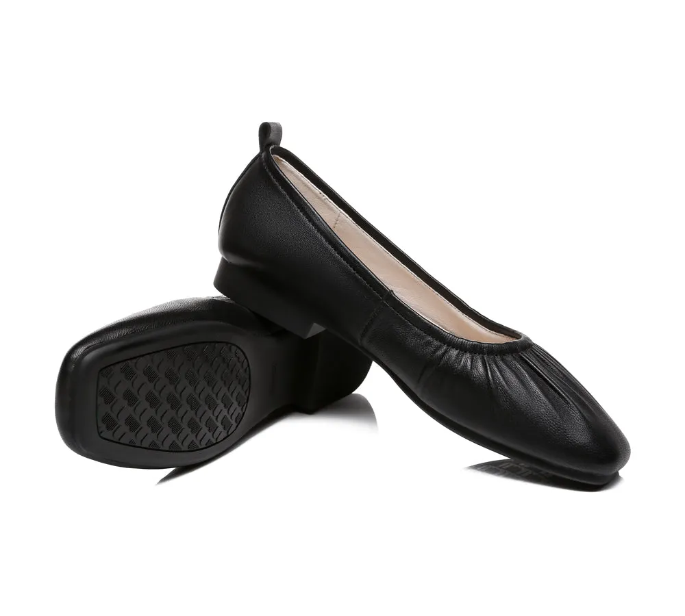 TARRAMARRA Square Toe Leather Ballet Flats - Women's Devora